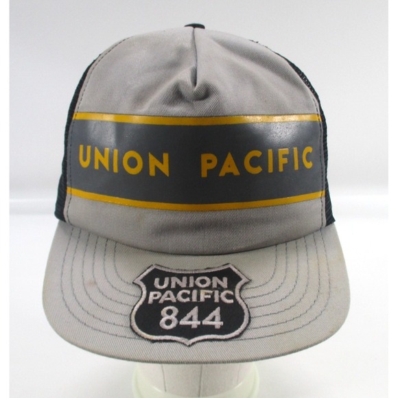 Vintage Union Pacific Hat‎ 8444 Patch Mesh Foam Front Snapback Cap Made in USA
